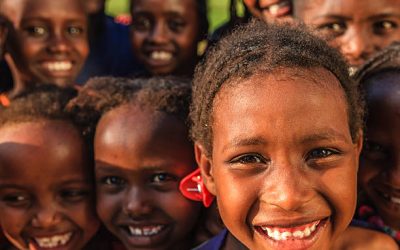 Group of happy African children - Ethiopia, East Africa